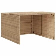 vidaXL M&auml;hroboter-Garage M&auml;hroboter-Garage Beige 86x90x52/57 cm Poly Rattan,...