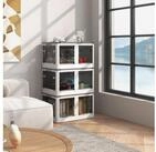 HOMCOM Truhe Plastik faltbare Kisten, Kleiderschrank Organizer Set mit Rollen