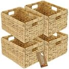 HMF Regalkorb Aufbewahrungskorb, Korb geflochten aus Wasserhyazinthe,...