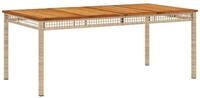 vidaXL Gartentisch 180 x 90 x 75 cm Gartentisch Beige 180x90x75 cm Polyrattan