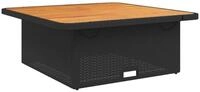 vidaXL Gartentisch 110 x 110 x 71 cm Gartentisch Schwarz 110x110x71 cm...