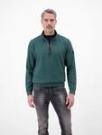 Sweatshirt LERROS "Troyer in Sweatqualit&auml;t", Herren, Gr. S, gr&uuml;n (soft teal), 90%