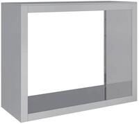 vidaXL Kaminholzregal Brennholzregal 100x40x80 cm Verzinkter Stahl
