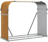 vidaXL Kaminholzregal Kaminholzunterstand Holzoptik 120x45x100 cm Verzinkter...