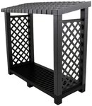 KHW Kaminholzregal aus stabilem und wetterfestem Kunststoff, BxTxH:114x47x102 cm,