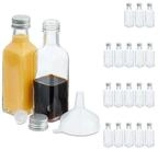 relaxdays Vorratsglas Kleine Flaschen im Set 100 ml, Glas, (20-tlg., 20er Set),...