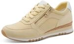 Keilsneaker MARCO TOZZI, Damen, Gr. 37, beige (vanilla kombiniert), Lederimitat,