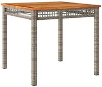 vidaXL Gartentisch 80 x 80 x 75 cm Esstisch Gartentisch Grau 80x80x75 cm...