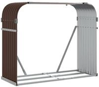 vidaXL Kaminholzregal Kaminholzunterstand Braun 120x45x100 cm Verzinkter Stahl,