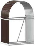 vidaXL Kaminholzregal Kaminholzunterstand Braun 80x45x120 cm Verzinkter Stahl,