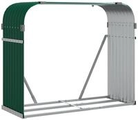 vidaXL Kaminholzregal Kaminholzunterstand Gr&uuml;n 120x45x100 cm Verzinkter Stahl,