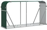 vidaXL Kaminholzregal Kaminholzunterstand Gr&uuml;n 180x45x100 cm Verzinkter Stahl,