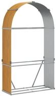 vidaXL Kaminholzregal Kaminholzunterstand Holzoptik 120x45x210 cm Verzinkter...
