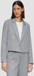 s.Oliver Jackenblazer Indoor-Blazer Kurzer Twill-Blazer aus Baumwollmix