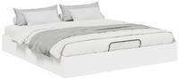 vidaXL Bett Ottoman Bettgestell Wei&szlig; 203 x 180 x 25 cm Holzwerkstoff (1-tlg)