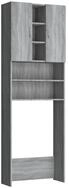 vidaXL Badregal NA Waschmaschinenschrank Grau Sonoma 64x25,5x190 cm