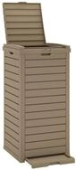 vidaXL M&uuml;lleimer Outdoor-M&uuml;lltonne Hellbraun 41x41x86 cm Polypropylen