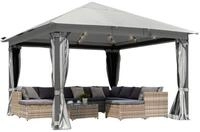 BRAST Pavillon Aluminium Infinity 4x4m viele Modelle & Farben inkl. Moskitonetz,