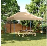 vidaXL Angelzelt, Partyzelt Faltbar Pop-Up Beige 410x279x315 cm