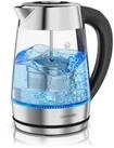 Arendo Wasserkocher Glas & Edelstahl 2in1 Teebereiter mit Teesieb & 5...
