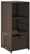 vidaXL Gartenbox, Gartenschrank Braun 50x55x115 cm Poly Rattan