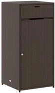 vidaXL Gartenbox, Gartenschrank Braun 55x55x111 cm Poly Rattan