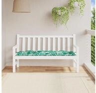 vidaXL Sitzkissen vidaXL Gartenbank-Auflage Blattmuster 150x50x7 cm...