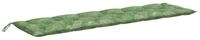 vidaXL Bankauflage, Gartenbank-Auflage Blattmuster 200x50x7 cm Stoff