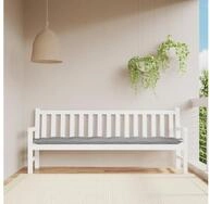 vidaXL Sitzkissen vidaXL Gartenbank-Auflage Grau 200x50x7 cm Oxford-Gewebe