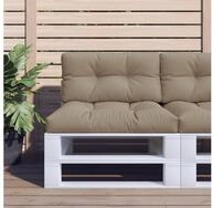 vidaXL Palettenkissen, Palettenkissen Taupe 80x40x12 cm Stoff