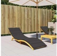 vidaXL Sitzkissen vidaXL Sonnenliegen-Auflagen Schwarz