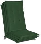 Beautissu Hochlehnerauflage 4er Set Gartenstuhlauflage Loft HL Dunkelgr&uuml;n,