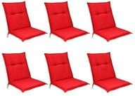 Beautissu Sitzauflage 6er Set Niedriglehner Auflagen Base NL, 100x50cm, Rot, 6cm
