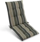 Beautissu Sitzauflage Premium Niedriglehner AuflageSun-NL, 100x50cm, Gr&uuml;n Gestreift,
