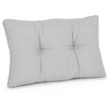 Beautissu Sitzkissen Lounge Kissen Outdoor Hellgrau XLuna, 60x40cm, Sitzkissen