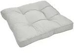 Beautissu Sitzkissen Lounge Kissen Outdoor Hellgrau XLuna, 50x50cm, Sitzkissen