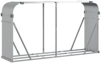 vidaXL Kaminholzregal Kaminholzunterstand Silbern 180x45x100 cm Verzinkter...