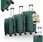 Juskys Trolleyset Rom, 4 Rollen, (3 tlg., 3-teilig), Aluminium, Rollen, Innenfutter,