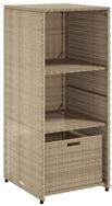 vidaXL Gartenbox, Gartenschrank Beige 50x55x115 cm Poly Rattan