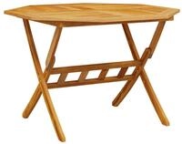 vidaXL Gartentisch, Outdoor Tisch Klappbar &Oslash;110x75 cm Massivholz Akazie