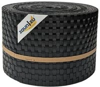 zaunzu Sichtschutzstreifen Rattan PE f&uuml;r Doppelstabmatten Schwarz 26m, (1x Rolle,