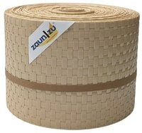 zaunzu Sichtschutzstreifen Rattan PE f&uuml;r Doppelstabmatten Beige 26m, (1x Rolle,