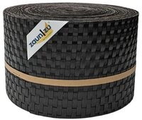 zaunzu Sichtschutzstreifen Rattan PE f&uuml;r Doppelstabmatten Dunkelbraun 26m, (1x