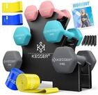 KESSER Hantel-Set, (12 kg Set 2 x (1+2+3)kg), Kurzhantel Gymnastikhanteln mit