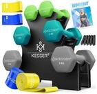 KESSER Hantel-Set, (12 kg Set 2 x (1+2+3)kg), Kurzhantel Gymnastikhanteln mit