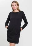 Ragwear Sweatkleid MENITA O mit veganer 3 Knopf-Applikation