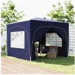Outsunny Faltpavillon 3x3m, wasserabweisend stabil winterfest, UV Schutz 50+,