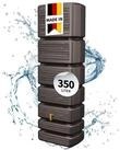 4rain Regentonne SLIM WOOD DECOR Wandtank 350 Liter darkwood