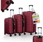 Juskys Trolleyset Rom, 4 Rollen, (3 tlg., 3-teilig), Aluminium, Rollen,...