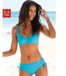 LASCANA B&uuml;gel-Bikini Annelie mit seitlich geraffter Bikinihose
